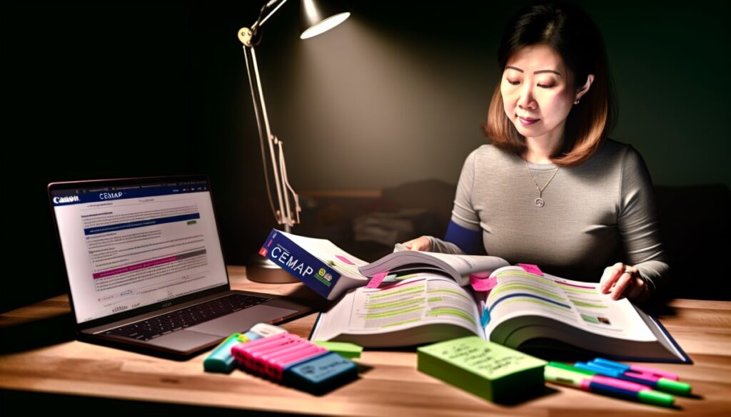 A women studying for the CeMAP Qualification with uAcademy